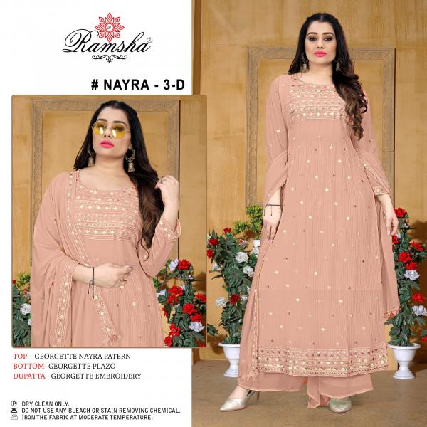 Ramsha Nayra 3 New Occasional Georgette Pakistani Suit Collection